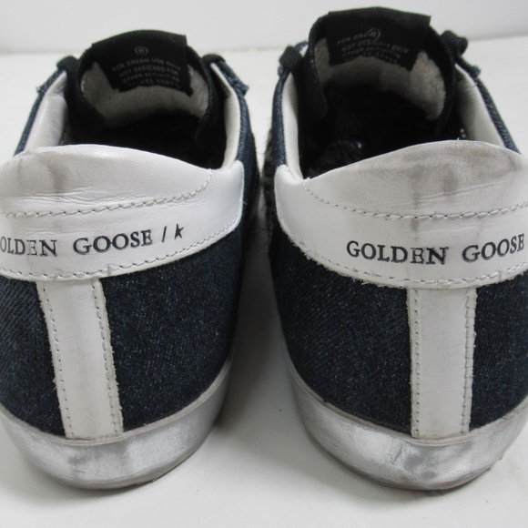 Golden Goose Limited Edition Super-Star Sneakers In Denim Zebra-Print 10 US - Picture 5 of 12